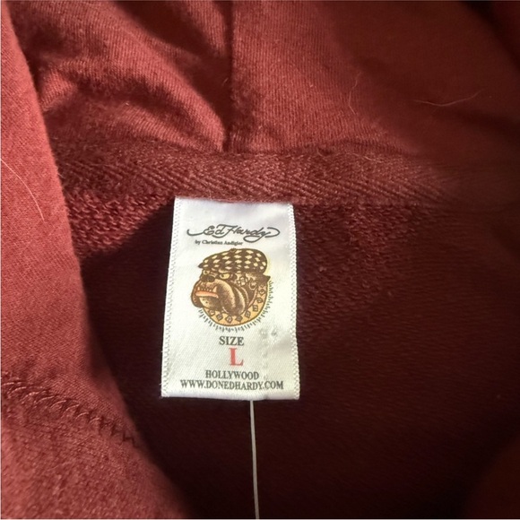 Ed Hardy Punks Not Dead Full Zip Hoodie, studded and embellished NWT - Picture 2 of 8